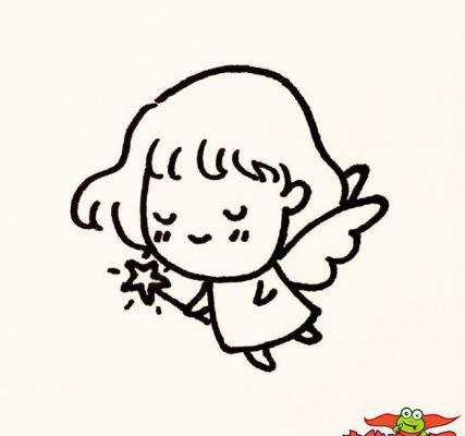天使怎么画简笔画图片带翅膀的小天使简笔画
