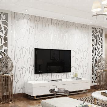 本木 壁纸客厅现代简约电视背景墙墙纸3d影视墙卧室环保无纺布素色