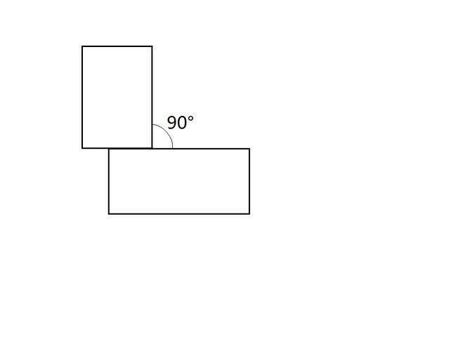 两个长方形如何拼成90度直角
