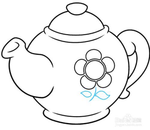 如何画一个茶壶