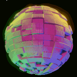 壁纸截图《3d炫彩梯度球模型动态壁纸》是一款炫酷的3d动态模型壁纸