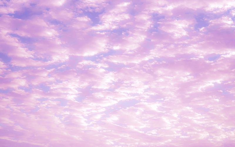 少女心粉紫色天空风景桌面壁纸