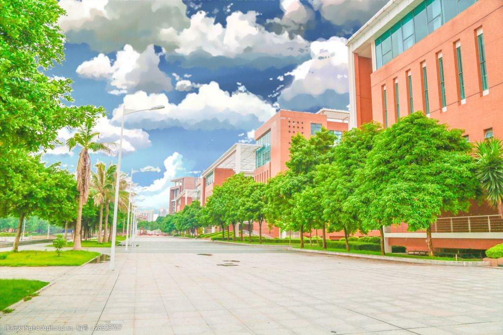 华南理工大学 动漫 风景图 新海诚 校园     绿色 jpg