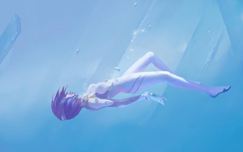 动漫女孩,水下,溺水壁纸1920x1080分辨率查看