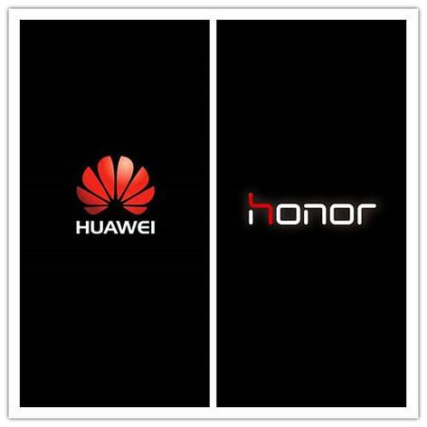 华为手机与荣耀手机的logo截然不同.