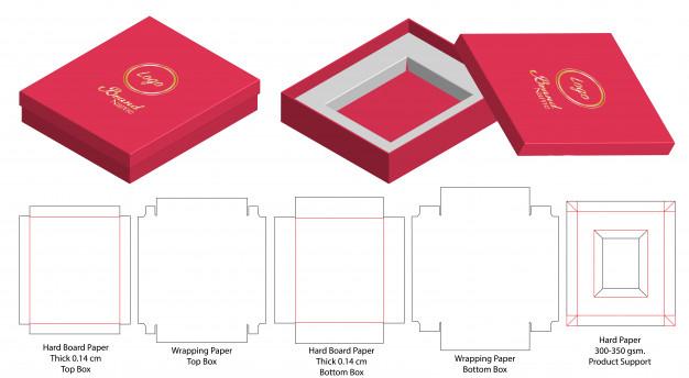合图网 矢量素材 设计模板 天地盖包装盒纸盒礼品盒刀版展开图模板