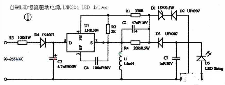 led驱动电源电路图