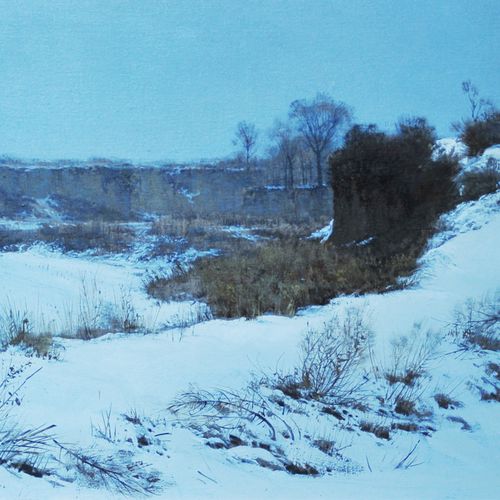 赵军《第一场雪》大尺幅 布面油画