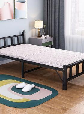 不占空间可收起来的床租房专用结实家用小床单人床一米二宽折叠床