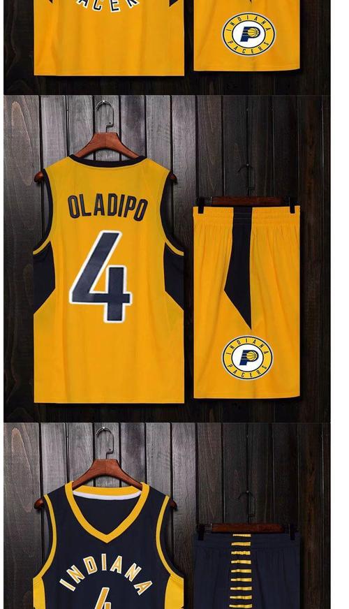 腾讯体育nba同款奥拉迪波球衣4号步行者队服定制篮球服成人套装短袖