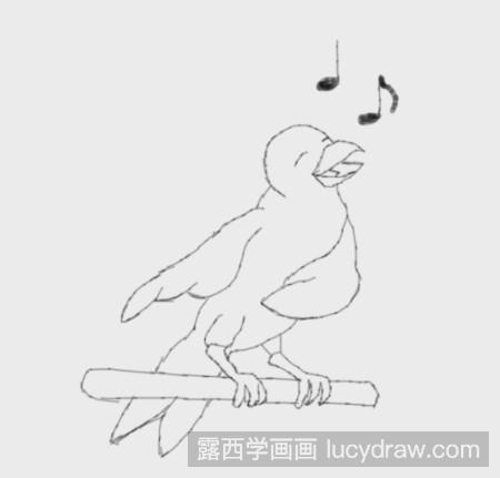 高清看图好啦,枝头唱歌的小鸟简笔画就分享完了,唱歌是一件令人愉悦的