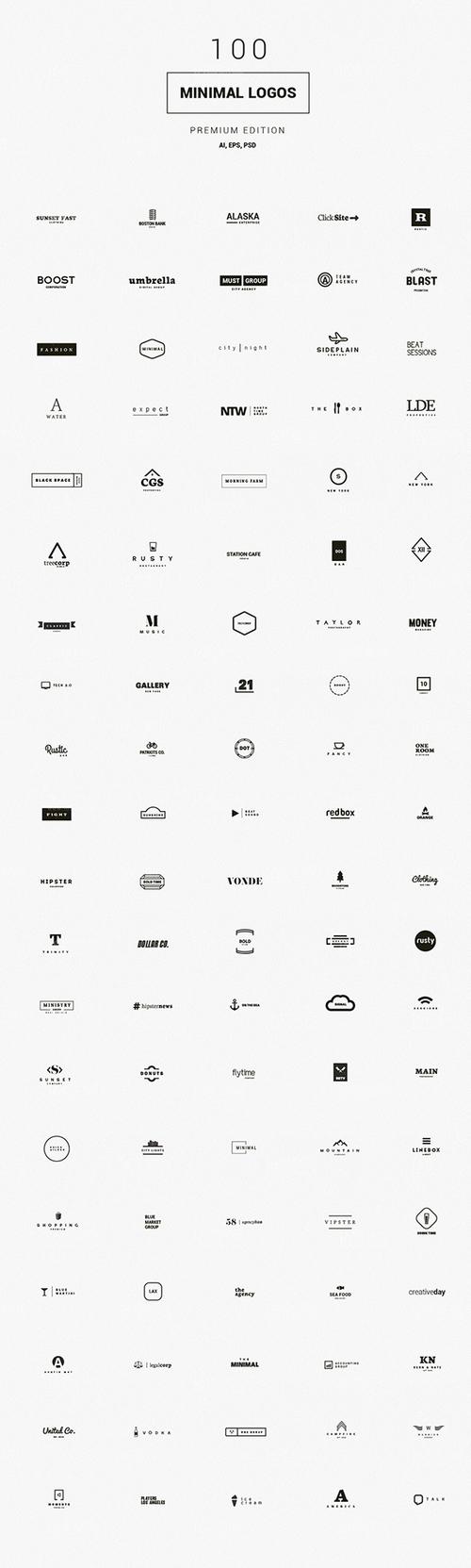 素材分类: 矢量logo图形所需点数:   0 点 关键词: 黑白logo设计矢量