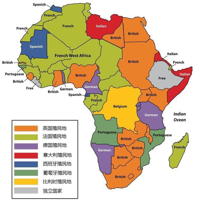 西方列强的非洲殖民地
