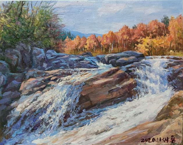 年我的油画 写美篇呼吸山间新鲜的空气,感受山间清朗的风,与溪流为伴