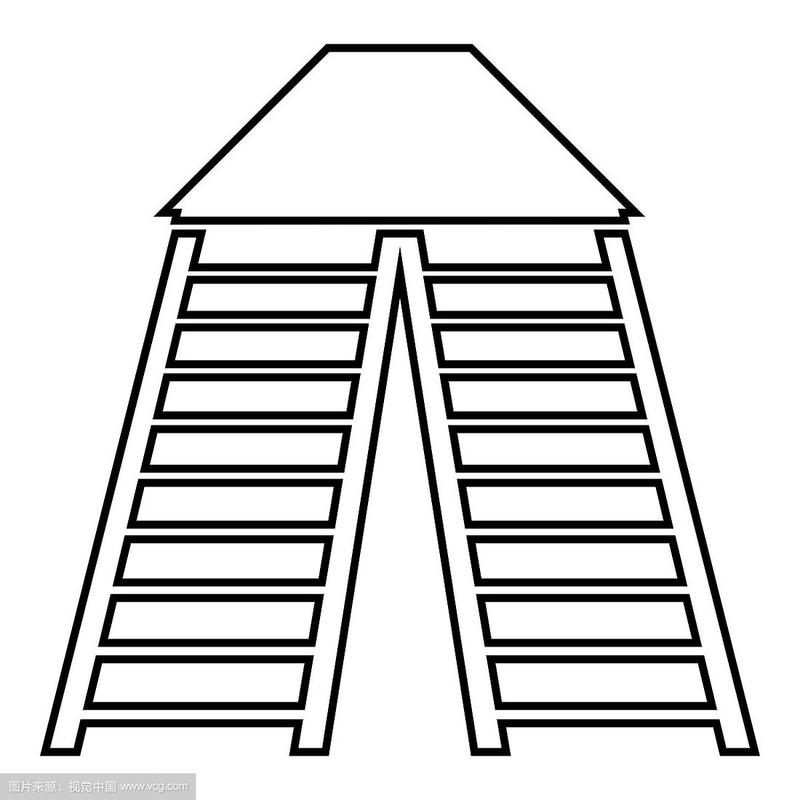 垂直的梯子图标轮廓风格