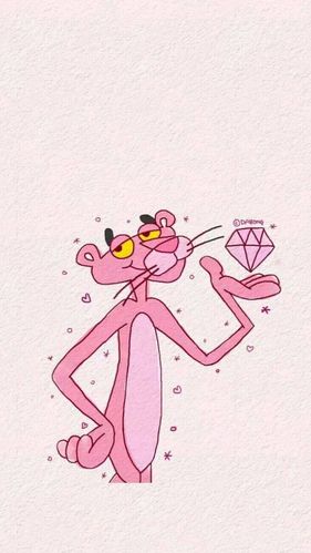 超粉嫩可爱粉红豹手机壁纸锁屏_动漫卡通手机壁纸-酷玩个性网