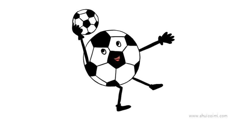 可爱足球儿童画怎么画 可爱足球简笔画简单
