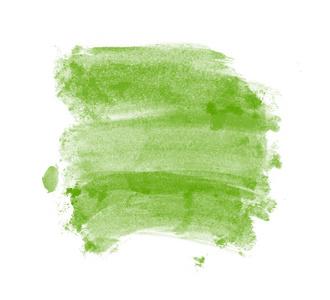 绿色的手绘笔触水彩画涂抹照片