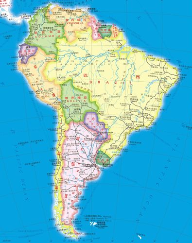 2,南美洲地形图