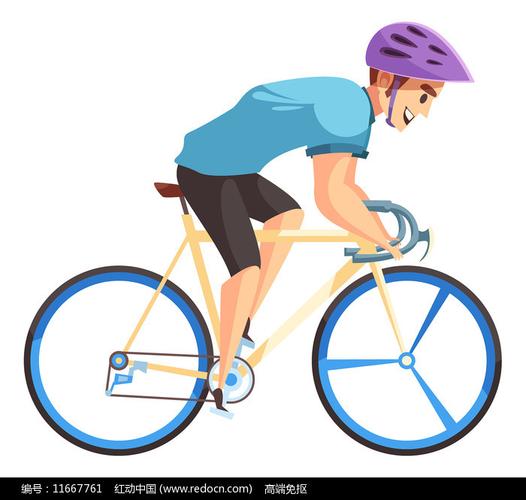 骑脚踏车的人图片_卡通手绘_编号11667761_红动中国