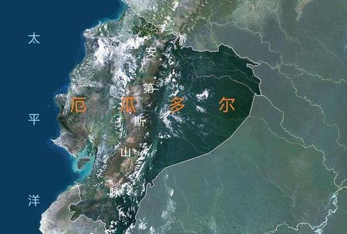 厄瓜多尔卫星地形图