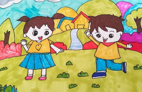 作品-我和我的朋友/儿童书画作品我和我的朋友欣赏_中国少儿美术网