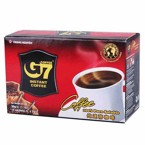 越南进口中原g7纯咖啡速溶咖啡30g2gx15包