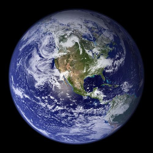 著名的"蓝色弹珠"地球照片.图片来源:nasa