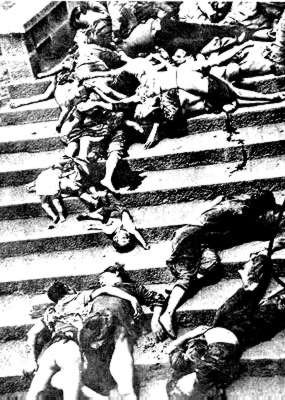 图文日军轰炸后尸横遍野的重庆市