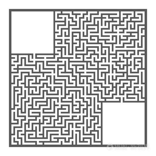 儿童拼图. 迷宫难题. 白色背景下孤立的平面矢量插图