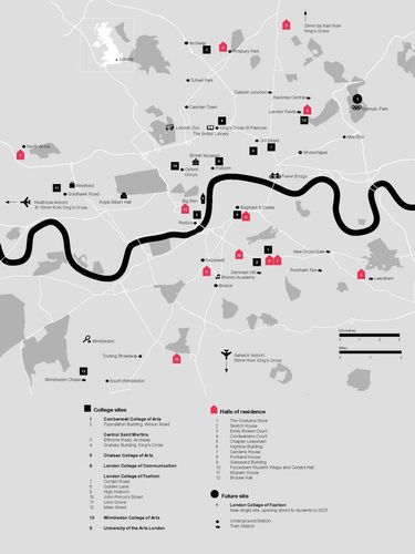 伦敦艺术大学地理位置