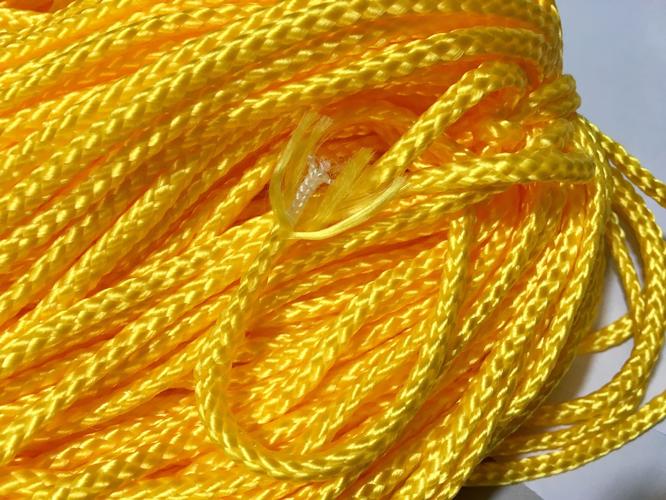 尼龙绳5mm金黄色包芯丙纶绳实金色广告八股抽绳绳子