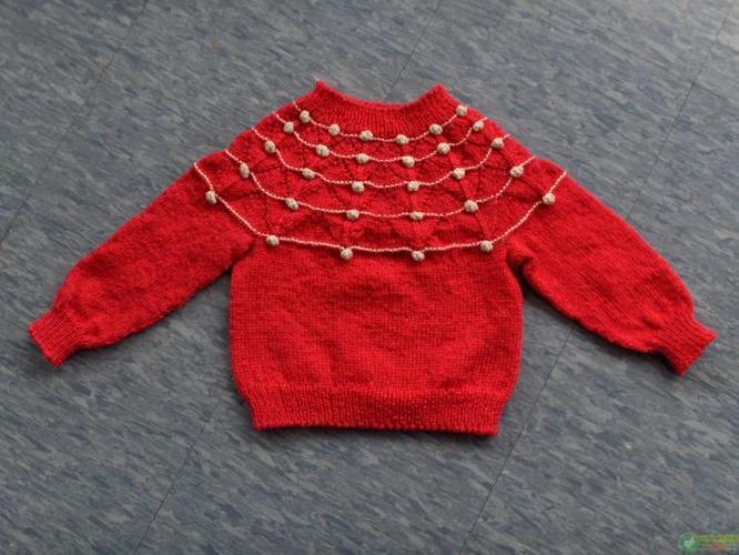 【转载】从上往下编织的小女孩毛衣