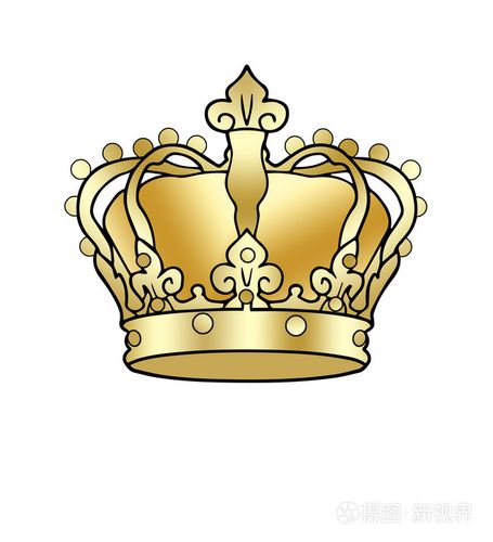 金色皇家皇冠图案. 国王