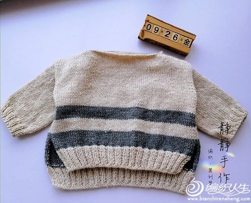 简单好织结构有趣的儿童棒针休闲套头毛衣-编织教程-编织人生
