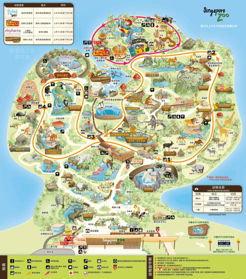 新加坡动物园地图