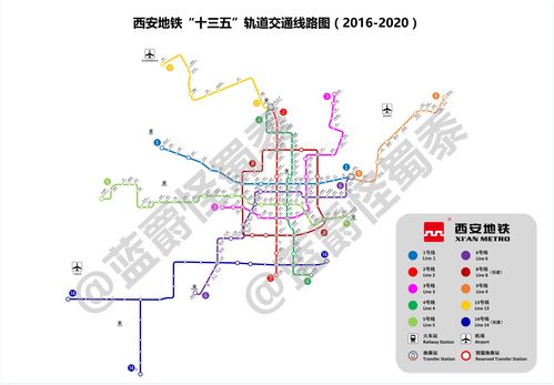 【自制】西安地铁"十三五"期间轨道交通图(2016-2021) .