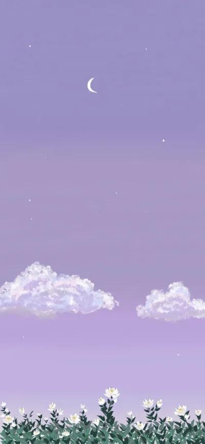 天空壁纸紫色系
