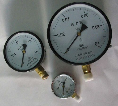 普通弹簧管压力表 y100 0-0.6mpa水压表 气压表 上海仪川