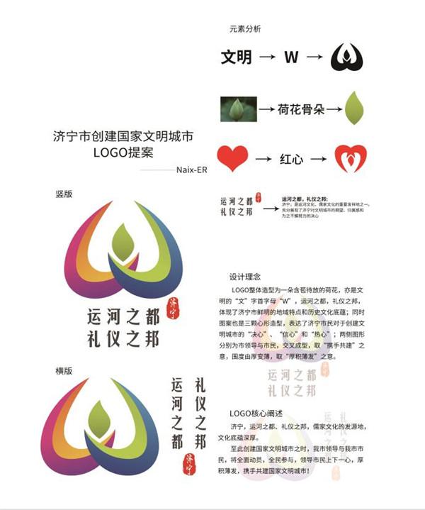 济宁"创城"宣传标志(logo)征集候选作品揭晓