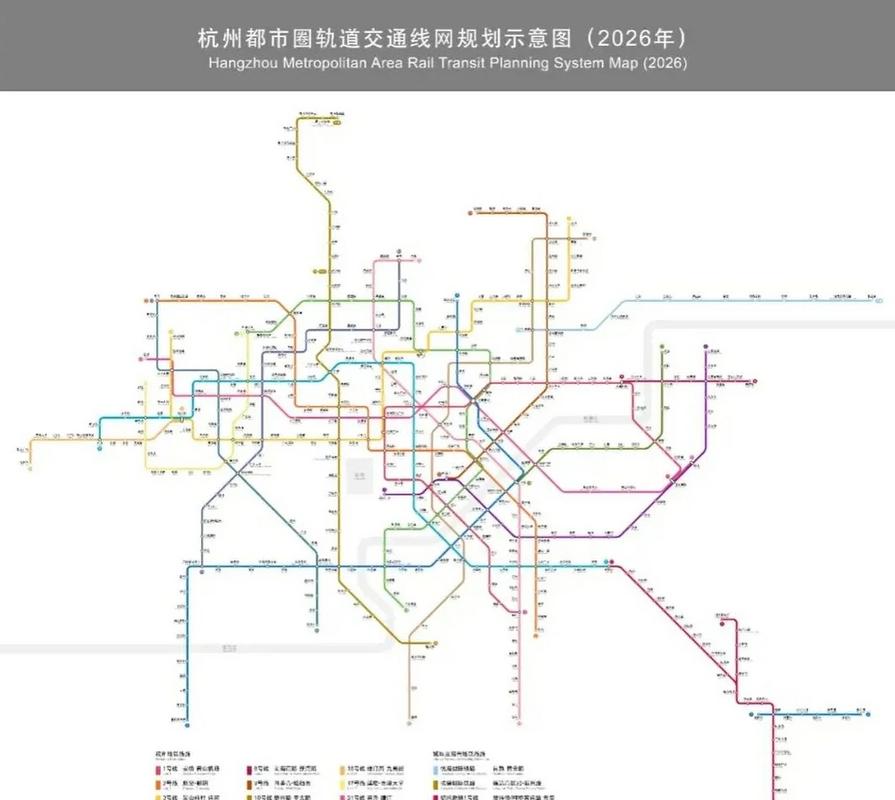 杭州2026年地铁规划图公布,未来杭城的布局引发猜测和讨论!