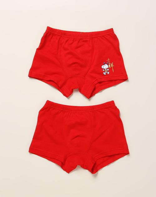男童红色吉祥三角内裤(两条装)