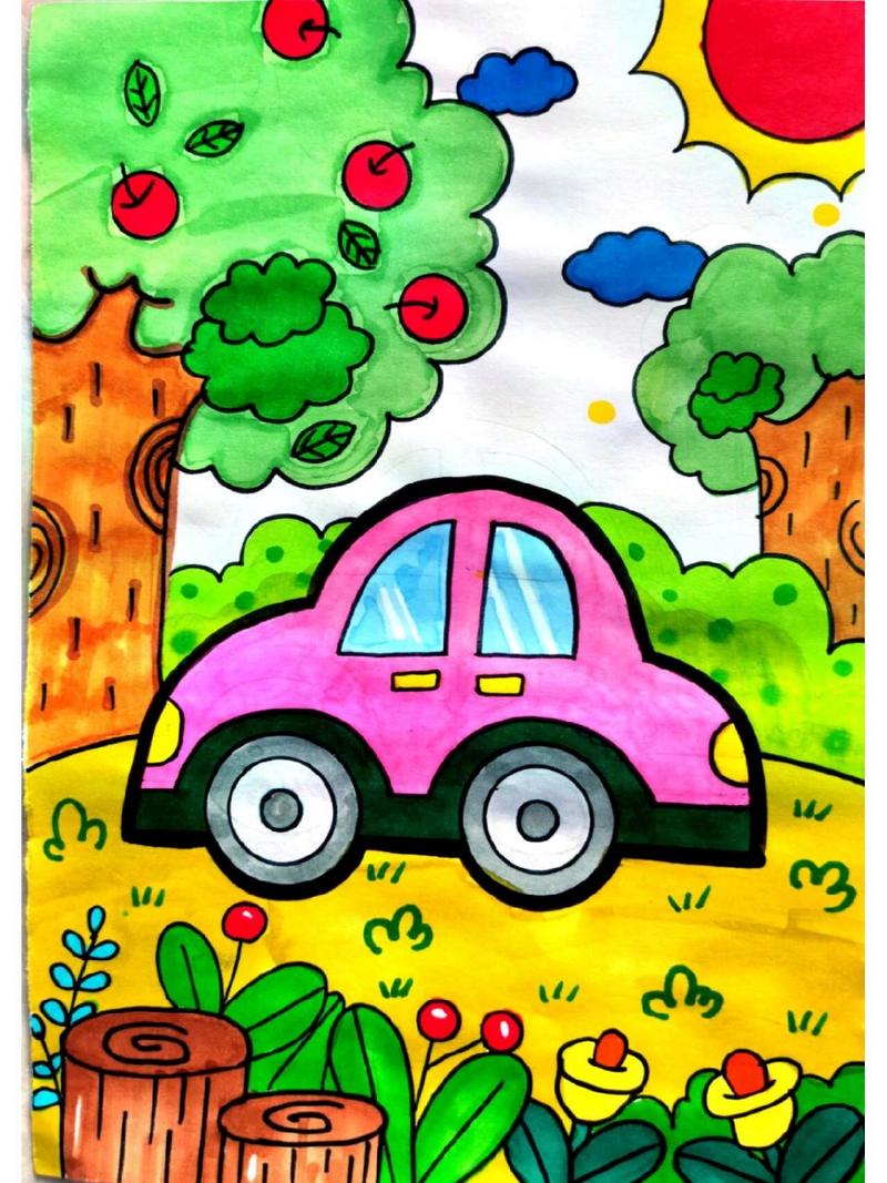 小汽车主题简笔画 小汽车主题简笔画,一起跟着学起来吧