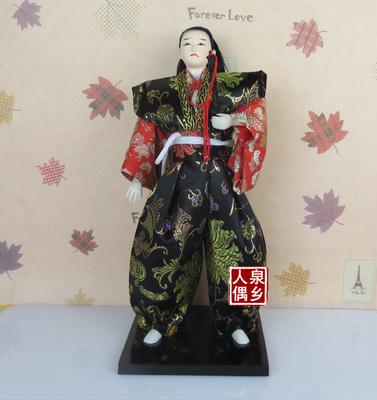 日本武士人偶男款日式摆件 料理店装饰品 家居摆件和服娃娃工艺品