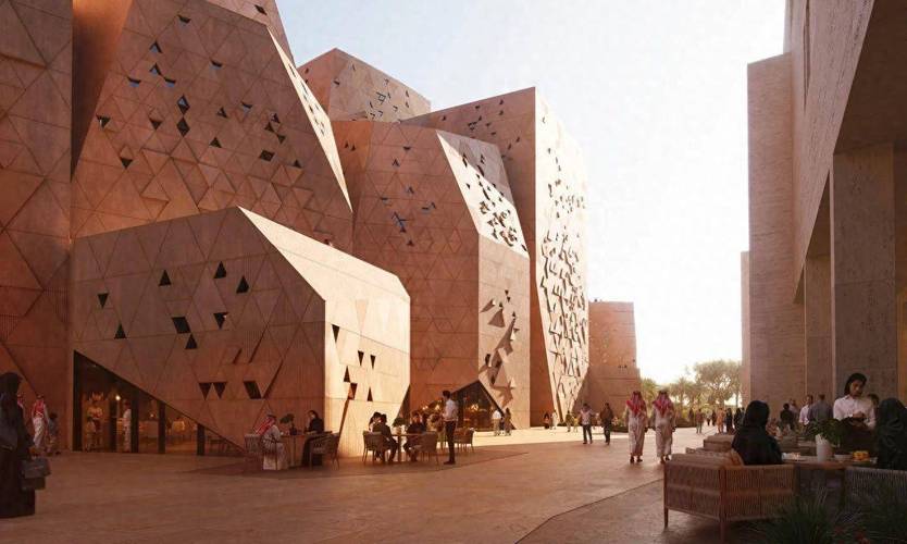 项目位于沙特阿拉伯前首都德拉伊耶市中心,总建筑面积76,000平方米,可