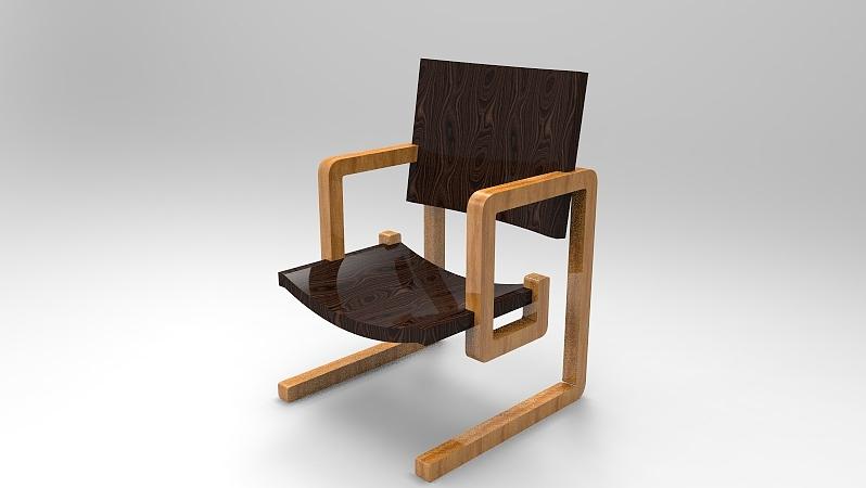 中国风云雷纹座椅设计