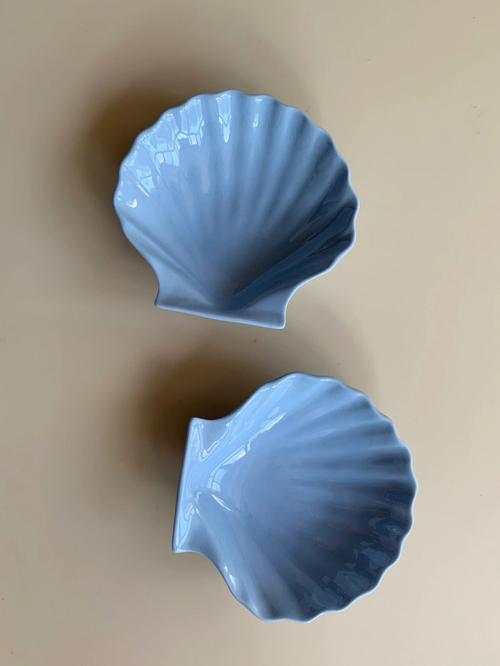一眼入魂的少见灰蓝色对贝壳类的餐具没有抵抗力尤其是这么稀有的颜色