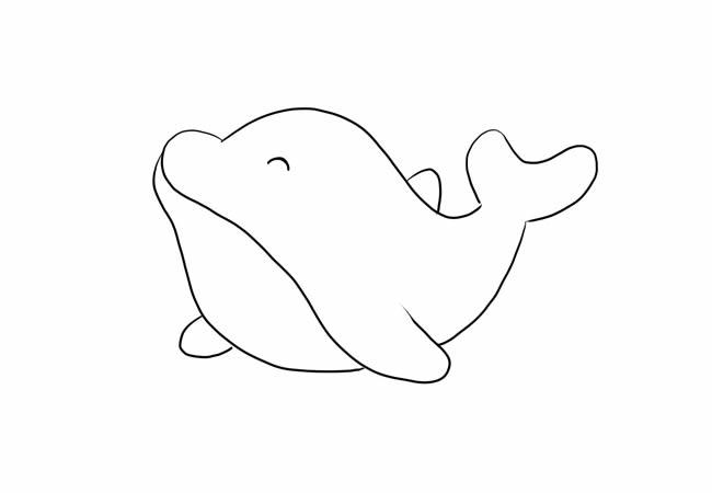 可爱的鲸鱼简笔画超简单画法