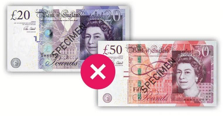 提醒民众尽快将手中面值20英镑和50英镑的纸质货币换成新版的塑料材质