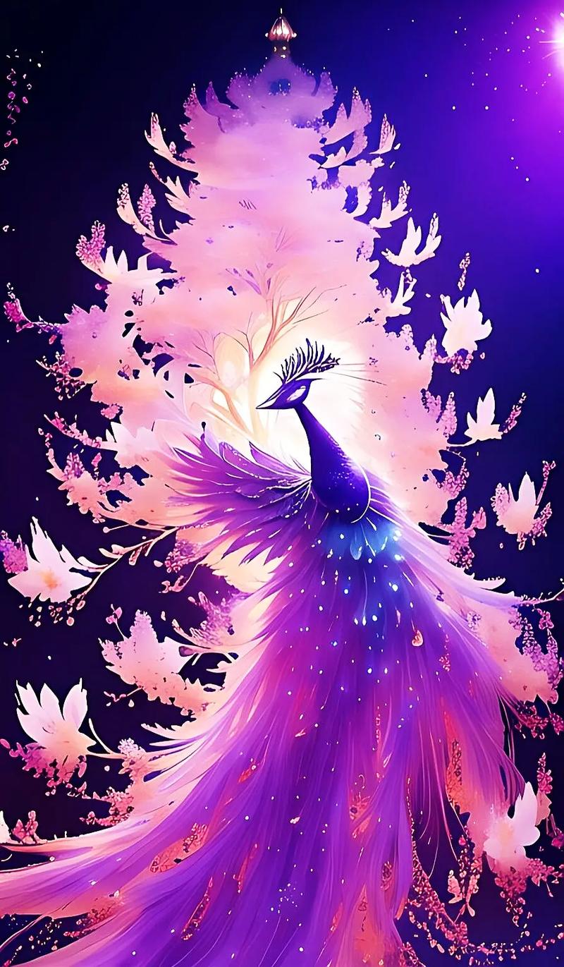 娇美紫孔雀,寓意着紫气东来,大富大贵吉祥如意,愿 - 抖音